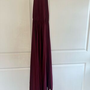 BCBGeneration Burgundy Floor-Length Wedding guest  Dress
